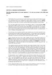 English Worksheet: Sample of Exam Questions