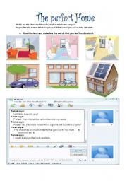 English Worksheet: The Perfect Home