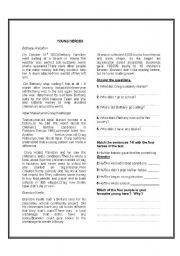 English Worksheet: A text  on past simple 
