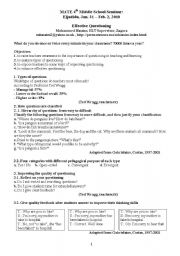 English worksheet: EFFECTIVE QUESTIONAIRE