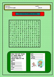 English worksheet: IRREGULAR VERBS