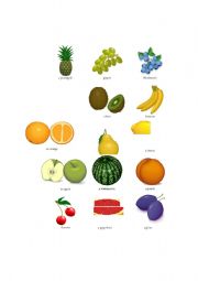 English worksheet: Fruit