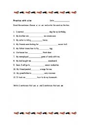 English worksheet: Practice with articles