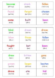 English Worksheet: irregular verbs BINGO 5