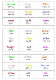 irregular verbs BINGO 5