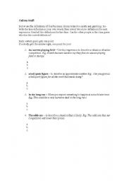 English worksheet: Business idioms related to sports