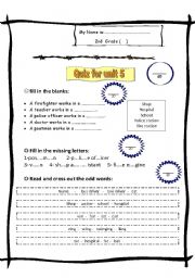 English worksheet: quiz