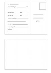 English Worksheet: Holiday postcard