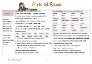 English Worksheet: Parts of speech