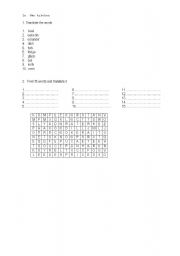 English Worksheet: in the kitchen