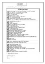 English Worksheet: ENGLISH RESTAURANT TEST