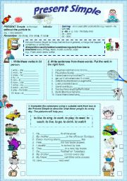 English Worksheet: Present Simple