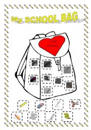 English Worksheet: My School Bag