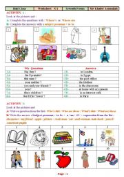 English Worksheet: My first steps (1)