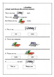 English worksheet: easy  test