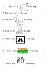 English worksheet: There is, there are