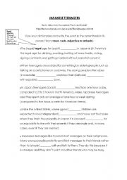 English worksheet: Parts of speech (Using the Dictionary to find parts of speech)