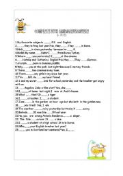 English Worksheet: verb to be 