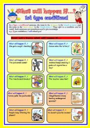 English Worksheet: conditional type1: what will happen if...? (speaking)