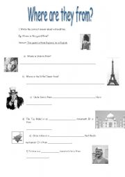 English Worksheet: Nationalities