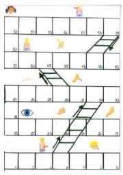 English Worksheet: Body Parts boardgame part 1