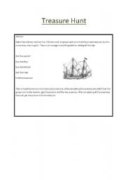 English Worksheet: Treasure Hunt