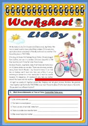 English Worksheet: Reading Comprehension exercise