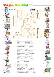 English Worksheet: Maybe We Can! with keys