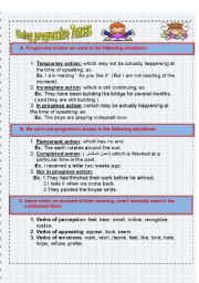 using progressive tenses