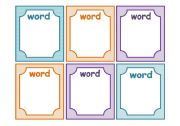 English worksheet: FLASHCARDS TEMPLATE