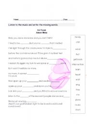 English worksheet: Learning English Through Song