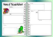 English Worksheet: Worksheet Template (Landscape)