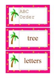 English worksheet: Chicka Chicka Boom Boom ABC order vocabulary