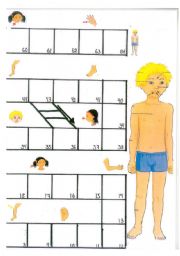 English Worksheet: Body Parts boardgame part 2