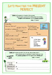 English Worksheet: Present perfect practice