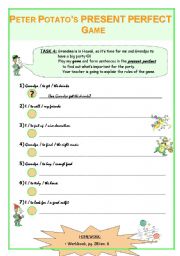 English Worksheet: present perfect game