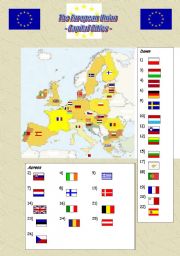 English Worksheet: The European Union Capital Cities crossword puzzle