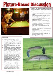 English Worksheet: Picture-Based Discussion (21): Pastime Activities/Hobbies