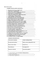 English worksheet: relative clause