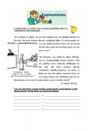 English Worksheet: Euphemism