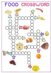 food crossword  + black and white version