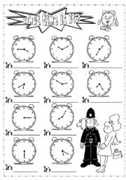 English Worksheet: WHAT TIME IS IT