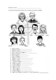 English Worksheet: Family Members