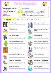 English Worksheet: polite requests