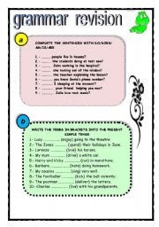 English worksheet: GRAMMAR REVISION