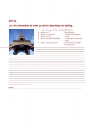 English Worksheet: desription of buildings