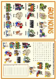 English Worksheet: Group Nouns