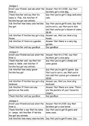 English Worksheet: Guided dialogues