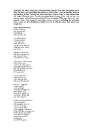 English Worksheet: Daily routine song
