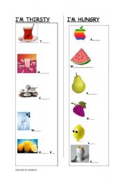 English Worksheet: food and drinks
